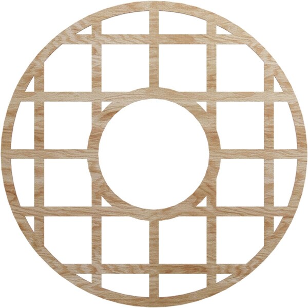 Ekena Millwork O'Neal Wood Fretwork Pierced Ceiling Medallion, Red Oak, 38"OD x 13 3/4"ID x 1/4"T CMWP38X38X0250ONRO - main